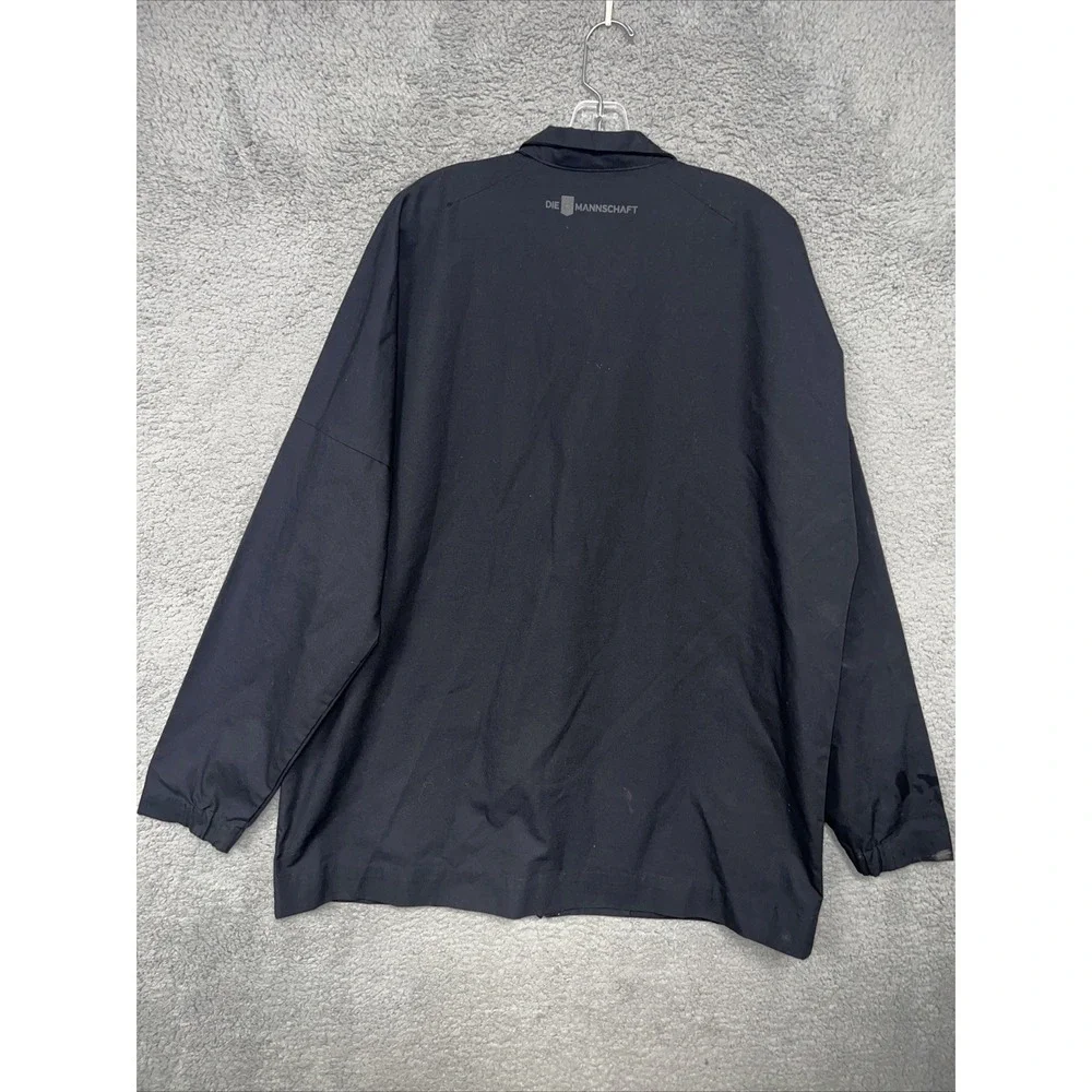 adidas Deutscher Fussball-Gund Jacket Mens Sz L Black Button Up Lightweight 2017